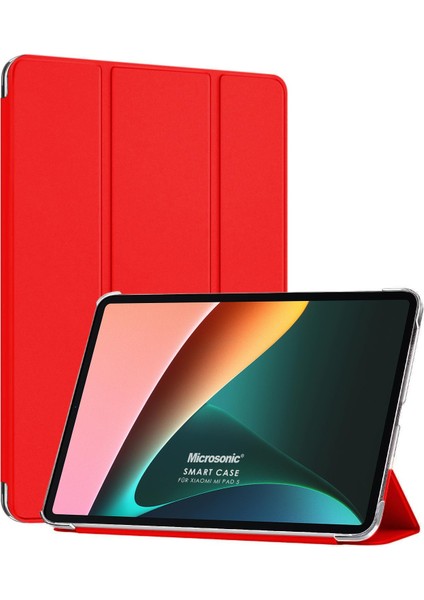 Xiaomi Mi Pad 5 Smart Case ve Arka Kılıf Kırmızı