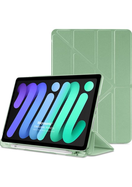 Apple iPad Mini 6 2021 (A2567-A2568-A2569) Kılıf Origami Pencil Açık Yeşil