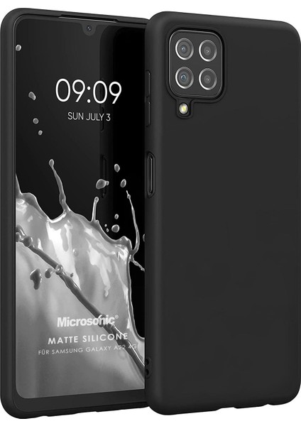 Matte Silicone Samsung Galaxy M32 4g Kılıf Siyah