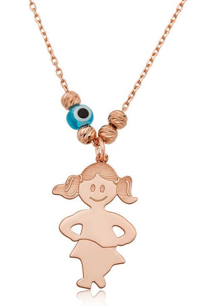 Gümüş Kız Çocuğu Bayan Kolye