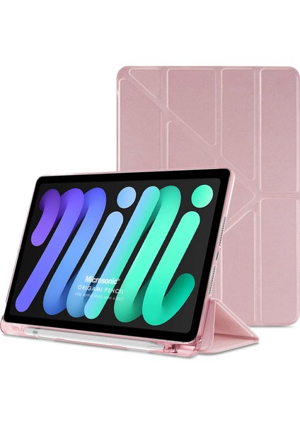 Apple iPad Mini 6 2021 (A2567-A2568-A2569) Kılıf Origami Pencil Rose Gold