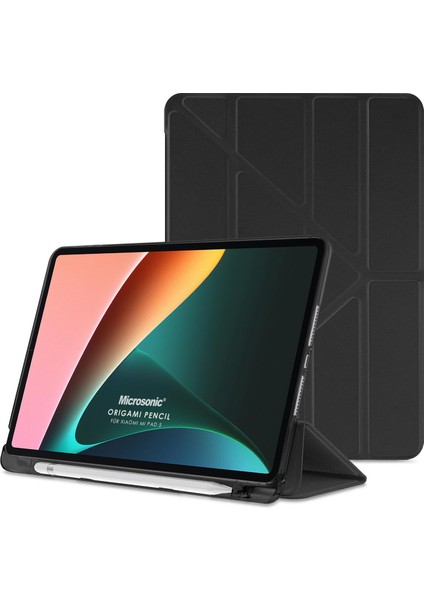 Xiaomi Mi Pad 5 Kılıf Origami Pencil Siyah