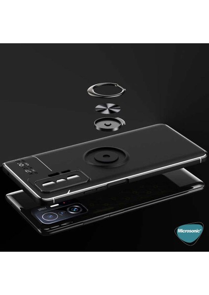 Xiaomi Mi 11T Pro Kılıf Kickstand Ring Holder Siyah fırsatları