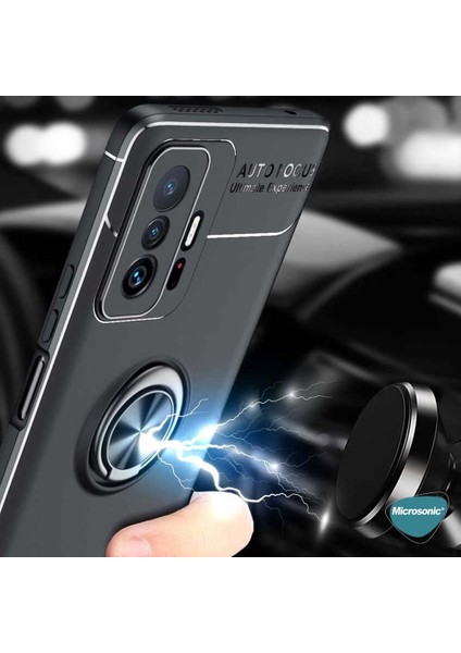 Xiaomi Mi 11T Pro Kılıf Kickstand Ring Holder Siyah indirimleri