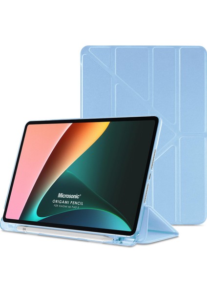 Xiaomi Mi Pad 5 Kılıf Origami Pencil Mavi