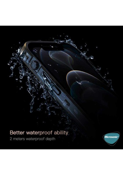 Apple iPhone 13 Mini Kılıf Waterproof 360 Full Body Protective Siyah