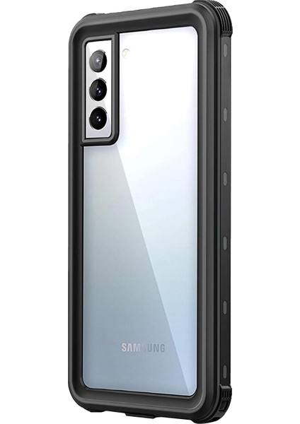 Samsung Galaxy S21 Plus Kılıf Waterproof 360 Full Body Protective Siyah