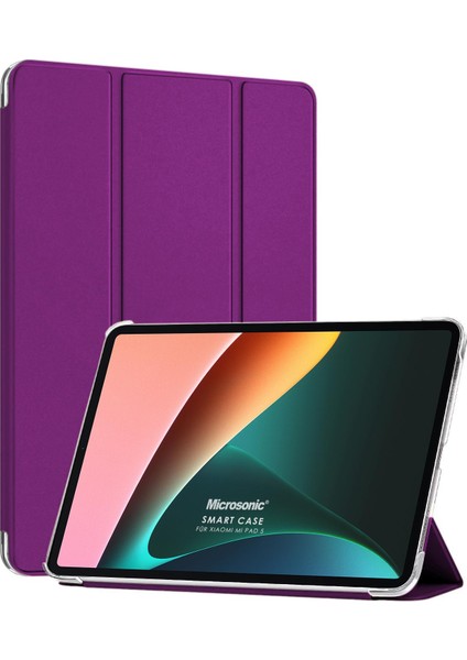 Xiaomi Mi Pad 5 Smart Case ve Arka Kılıf Mor
