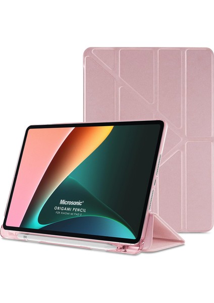 Xiaomi Mi Pad 5 Kılıf Origami Pencil Rose Gold