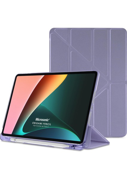 Xiaomi Mi Pad 5 Kılıf Origami Pencil Lila