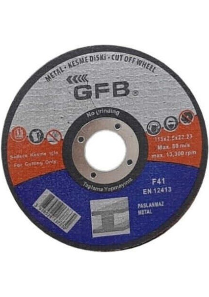 Metal Kesme Taşı 180X3.0X22.23MM (5-Adet)