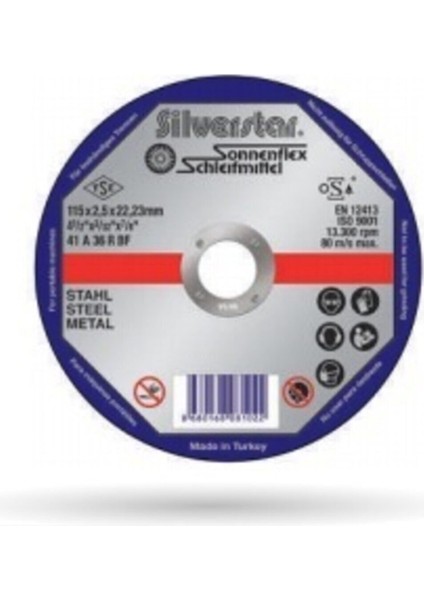 Sılverstar Metal Kesici Disk 115X2.5X22.23 (1-Adet)