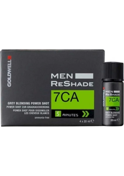 Men Reshade 7ca Erkeklere Özel Köpük Saç Boyası 4X20 ml