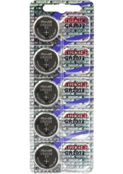 100 Adet Maxell CR2032 Orjinal Hologram 3V Lityum Para Pil 5 Li Blister