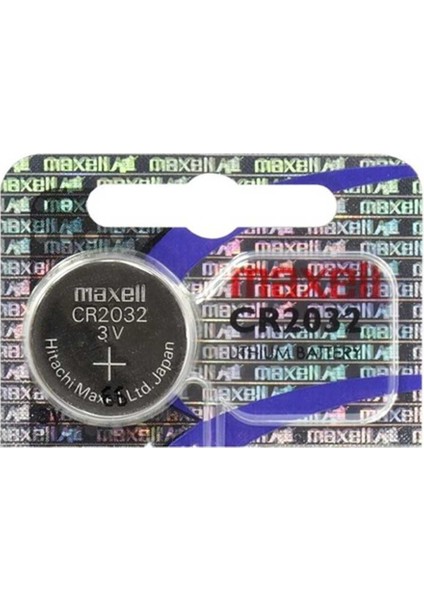 100 Adet Maxell CR2032 Orjinal Hologram 3V Lityum Para Pil 5 Li Blister