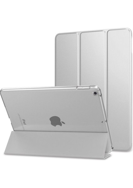 Apple iPad Mini 1.2.3. Nesil Uyumlu Fuchsia Smart Cover Standlı Katlanabilir Akıllı 1-1 Tablet Kılıfı - Beyaz