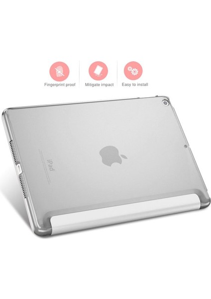 Apple iPad Mini 1.2.3. Nesil Uyumlu Fuchsia Smart Cover Standlı Katlanabilir Akıllı 1-1 Tablet Kılıfı - Beyaz