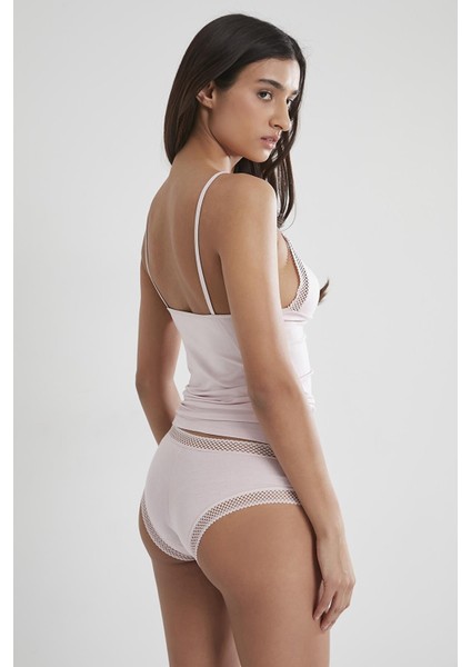 Kadın Dantelli Penye Atlet Külot / Kaşkorse Set - 305 Pudra fiyatları