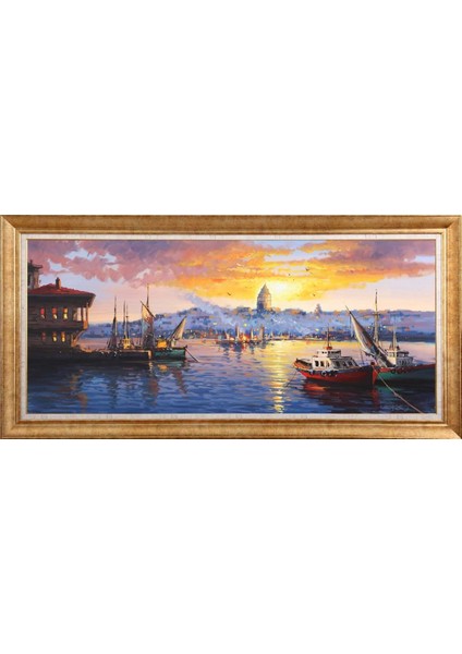 Çerçeveli Paspartolu Istanbul Kanvas Tablo