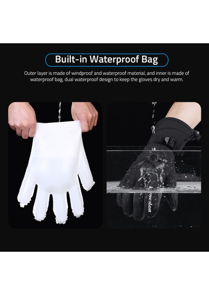 Kış Kayak Eldivenleri Su Geçirmez Rüzgar Geçirmez Eldivenler (Yurt Dışından) fiyatları