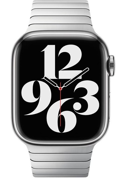 Apple Watch ile Uyumlu Seri SE/10/9/8/7/6/5/4/3 42MM-41MM-40MM-38MM Baklalı Model Paslanmaz Çelik Bilezik Kordon Gümüş