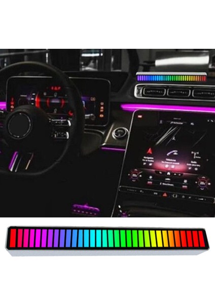 LED Ses Aktif Pikap Ritim Işık Şerit Müzik Işık Rgb Lamba Gümüş (Yurt Dışından)