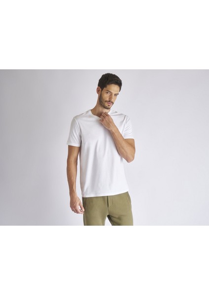 V Yaka Basic Koton Tshirt