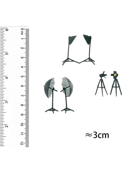 Boyalı 1/64 Fotoğraf Kum Masa Sahne Minyatür Sahneleri Aksesuarları 6 Adet (Yurt Dışından)