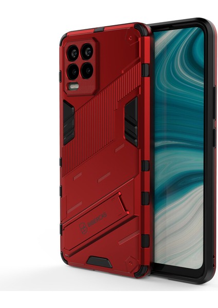 Oppo Realme 8 Pro Kılıf Sert Kickstand Darbeye Dayanıklı Telefon Kılıfı (Yurt Dışından)