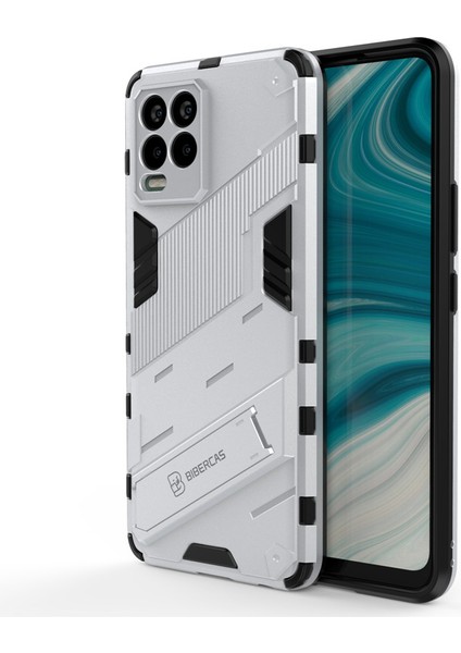 Oppo Realme 8 Pro Kılıf Sert Kickstand Darbeye Dayanıklı Telefon Kılıfı (Yurt Dışından)