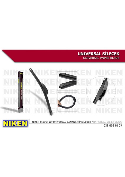 Btm Otomotiv Universal Niken Muz Tip Silecek 22'' 550 Mm