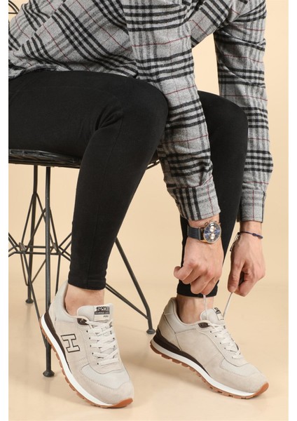 Peru Erkek Spor Ayakkabı 19250 Bej Akel Kahve V1