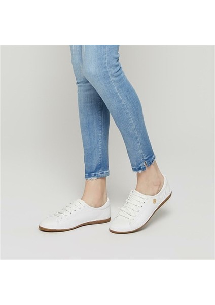 Jojo Beyaz Kadın Hakiki Deri Sneaker Ayakkabı V13 modelleri