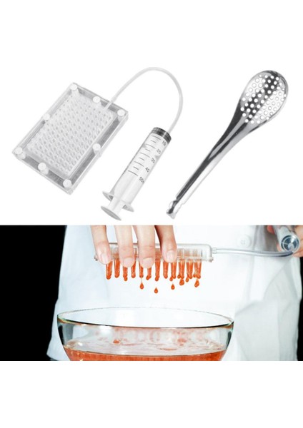 96-Hole Moleküler Havyar Maker Balık Karaca Sosu Dispenser Havyar Filtre Araçları (Yurt Dışından)