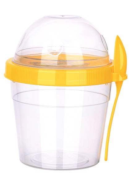 Hazneli Kaşıklı Yoğurt ve Mama Saklama Kabı 500 ml