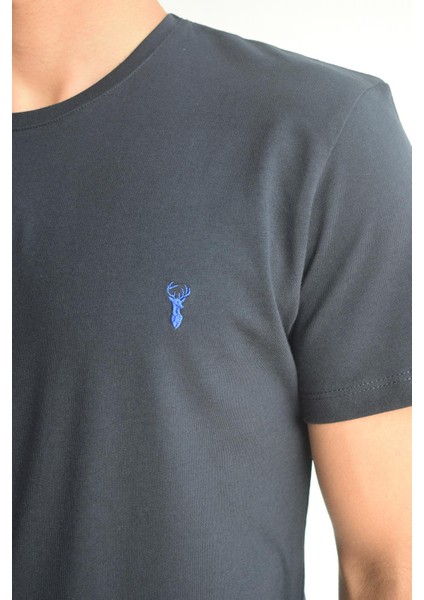 Siyah Penye Erkek Bisiklet Yaka Kısa Kollu T-Shirt,OT-BT-21011 modelleri
