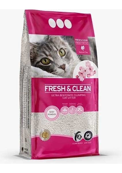 Bebek Pudralı Topaklanan Kedi Kumu 5 Lt