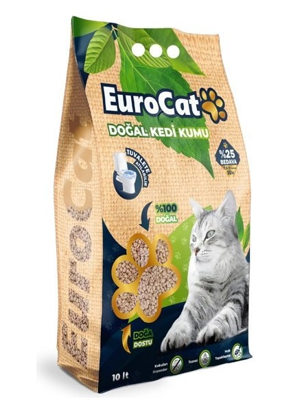 Hızlı Topaklaşan Doğal Kedi Kumu 10 Lt