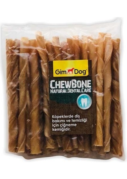 Mordimi Ağız ve Diş Sağlığı Için Naturel Köpek Çiğneme Kemiği 50'li 300 gr