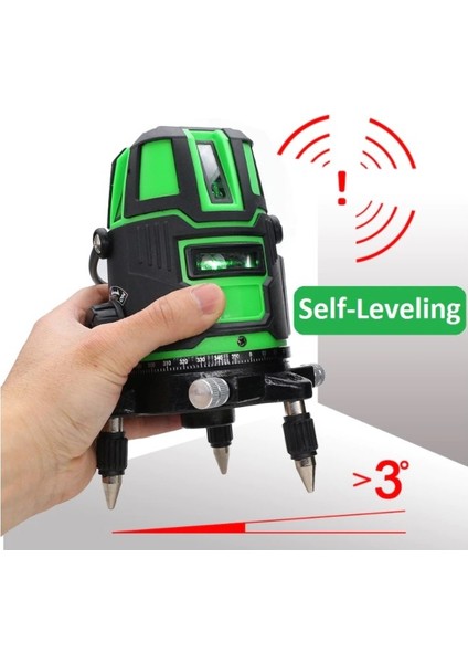 Akülü Otomatik Hizalamalı 360° Yatay Dikey Yeşil Çizgili Çok Fonksiyonlu Lazermetre modelleri