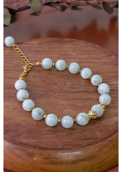 Larimar Taşlı Doğal Taş Bileklik