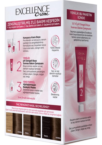 Loreal Paris L'oreal Paris Excellence Creme Kahve Saç Boyası 5 modelleri