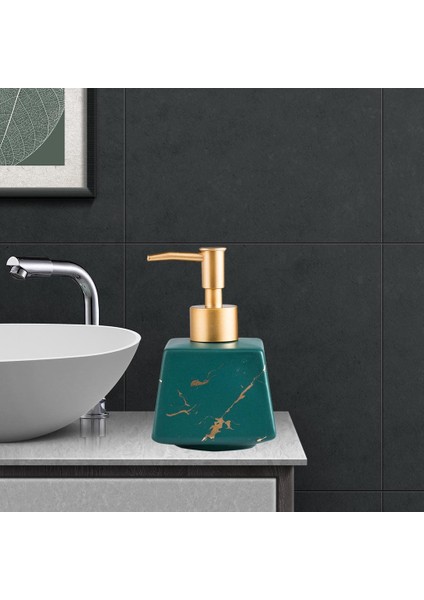 Banyo Seramik Sıvı Sabun Losyon Dağıtıcı 260 ml Doldurulabilir Yeşil (Yurt Dışından) indirimleri