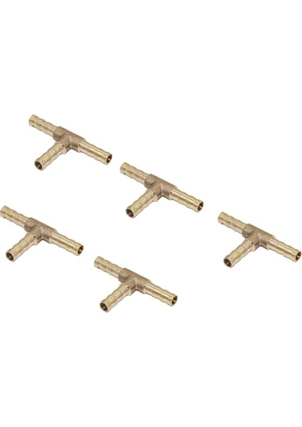 5x Pirinç Dikenli T Parça 3-Yollu Silikon Hava Su Yakıt Hortumu Eklem Adaptörü 6mm (Yurt Dışından)