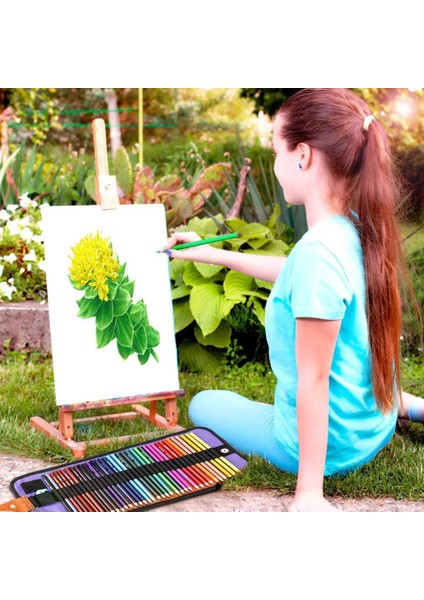 Kanvas Rulo Çanta ile 36 Adet Renkli Kalemler (Yurt Dışından) fırsatları