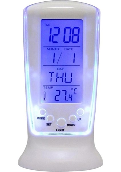 Dijital Çalar Saat Mavi Başucu Office Beyaz Için Erteleme ile LED Aydınlatmalı (Yurt Dışından) fırsatları