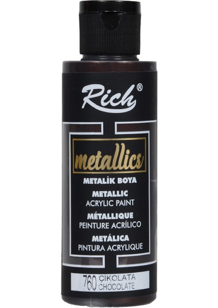 Metalik Akrilik Boya 120 ml Çikolata