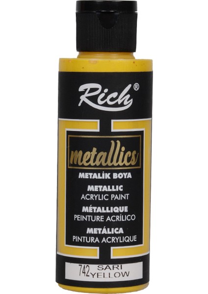 Metalik Akrilik Boya 120 ml Sarı