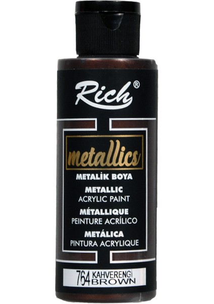 Metalik Akrilik Boya 120 ml Kahverengi