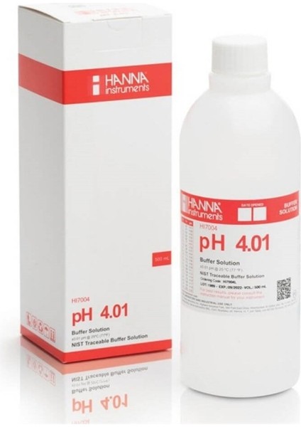 Hanna HI7004L Ph4 Kalibrasyon Solüsyon Çözeltisi 500ML